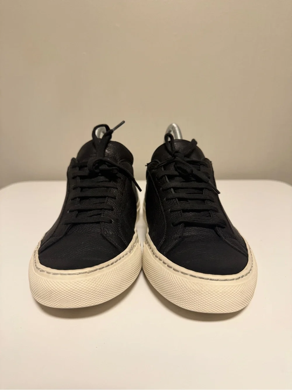 Common Projects Achilles Pebbled 6036 Black Leather Sneakers Women’s EU 36 US 6